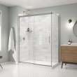 Incognito 76 Return Panel for 32 in. Base with Clear glass in Brushed Nickel