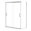 Incognito 76 Return Panel for 32 in. Base with Clear glass in Brushed Nickel