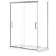 Incognito 76 Return Panel for 32 in. Base with Clear glass in Brushed Nickel