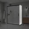 Incognito 76 Return Panel for 32 in. Base with Clear glass in Matte Black