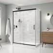 Incognito 76 Return Panel for 32 in. Base with Clear glass in Matte Black