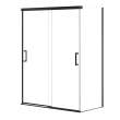 Incognito 76 Return Panel for 32 in. Base with Clear glass in Matte Black