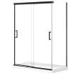 Incognito 76 Return Panel for 32 in. Base with Clear glass in Matte Black