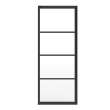 Incognito 76 Return Panel for 32 in. Base with Shaker glass in Matte Black