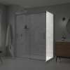 Incognito 76 Return Panel for 36 in. Base with Clear glass in Chrome
