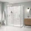 Incognito 76 Return Panel for 36 in. Base with Clear glass in Chrome