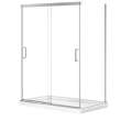 Incognito 76 Return Panel for 36 in. Base with Clear glass in Chrome
