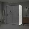 Incognito 76 Return Panel for 36 in. Base with Clear glass in Brushed Nickel