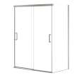Incognito 76 Return Panel for 36 in. Base with Clear glass in Brushed Nickel