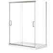 Incognito 76 Return Panel for 36 in. Base with Clear glass in Brushed Nickel