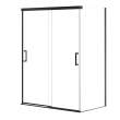 Incognito 76 Return Panel for 36 in. Base with Clear glass in Matte Black