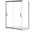 Incognito 76 Return Panel for 36 in. Base with Clear glass in Matte Black