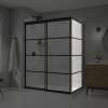 Incognito 76 Return Panel for 36 in. Base with Shaker glass in Matte Black