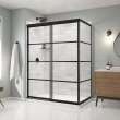 Incognito 76 Return Panel for 36 in. Base with Shaker glass in Matte Black
