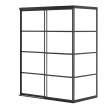 Incognito 76 Return Panel for 36 in. Base with Shaker glass in Matte Black