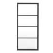 Incognito 76 Return Panel for 36 in. Base with Shaker glass in Matte Black