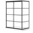 Incognito 76 Return Panel for 36 in. Base with Shaker glass in Matte Black