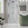 Pivolok 23-24 3/4 x 64 1/2 in. Pivot Shower Door for Alcove Installation with Raindrop glass in Chrome