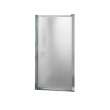Pivolok 23-24 3/4 x 64 1/2 in. Pivot Shower Door for Alcove Installation with Raindrop glass in Chrome