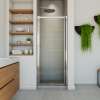 Pivolok 27-28 3/4 x 64 1/2 in. Pivot Shower Door for Alcove Installation with Clear glass in Chrome