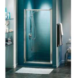 Pivolok 29-30 3/4 x 64 1/2 in. Pivot Shower Door for Alcove Installation with Clear glass in Chrome