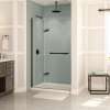 Reveal 71 44-47 x 71 1/2 in. 8mm Pivot Shower Door for Alcove Installation with Clear glass in Dark Bronze