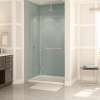 Reveal 71 44-47 x 71 1/2 in. 8mm Pivot Shower Door for Alcove Installation with Clear glass in Brushed Nickel