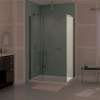 Reveal 71 Return Panel for 34 in. Base with Clear glass in Chrome