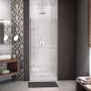 Reveal 71 32 1/2-35 1/2 x 71 1/2 in. 8mm Pivot Shower Door for Alcove Installation with Clear glass in Chrome