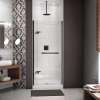 Reveal 71 32 1/2-35 1/2 x 71 1/2 in. 8mm Pivot Shower Door for Alcove Installation with Clear glass in Dark Bronze