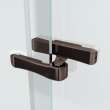 Reveal 71 32 1/2-35 1/2 x 71 1/2 in. 8mm Pivot Shower Door for Alcove Installation with Clear glass in Dark Bronze