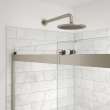 Revelation Round 56-59 in. x 70 1/2-73 in. 6 mm Bypass Shower Door for Alcove with Clear glass in Brushed Nickel