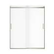 Revelation Round 56-59 in. x 70 1/2-73 in. 6 mm Bypass Shower Door for Alcove with Clear glass in Brushed Nickel