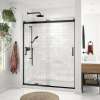 Revelation Round 56-59 in. x 70 1/2-73 in. 6 mm Bypass Shower Door for Alcove Installation with Clear glass in Matte Black