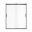 Revelation Round 56-59 in. x 70 1/2-73 in. 6 mm Bypass Shower Door for Alcove Installation with Clear glass in Matte Black