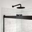 Revelation Round 56-59 in. x 56 3/4-59 1/4 in. 6 mm Bypass Tub Door for Alcove Installation with Clear glass in Matte Black