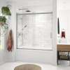 Revelation Round 56-59 x 56 3/4-59 1/4 in. 8mm Bypass Tub Door for Alcove Installation with Clear glass in Chrome