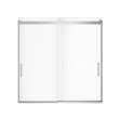 Revelation Round 56-59 x 56 3/4-59 1/4 in. 8mm Bypass Tub Door for Alcove Installation with Clear glass in Chrome