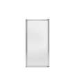Polar Pivot 27-28 3/4 x 64 1/2 in. Pivot Shower Door for Alcove Installation with Raindrop glass in Chrome