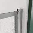 Polar Pivot 33-34 3/4 x 64 1/2 in. Pivot Shower Door for Alcove Installation with Raindrop glass in Chrome