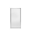 Polar Pivot 33-34 3/4 x 64 1/2 in. Pivot Shower Door for Alcove Installation with Raindrop glass in Chrome