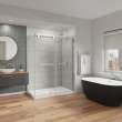 Duel Alto 56-59 X 78 in. 8mm Bypass Shower Door for Alcove Installation with GlassShield(R) glass in Chrome & Matte White