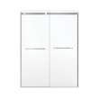 Duel Alto 56-59 X 78 in. 8mm Bypass Shower Door for Alcove Installation with GlassShield(R) glass in Chrome & Matte White