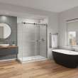 Duel Alto 56-59 X 78 in. 8mm Bypass Shower Door for Alcove Installation with GlassShield(R) glass in Brushed Nickel & Matte Black