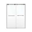 Duel Alto 56-59 X 78 in. 8mm Bypass Shower Door for Alcove Installation with GlassShield(R) glass in Brushed Nickel & Matte Black