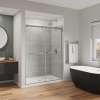 Duel Alto 56-59 X 78 in. 8mm Bypass Shower Door for Alcove Installation with GlassShield(R) glass in Brushed Nickel
