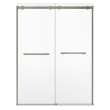 Duel Alto 56-59 X 78 in. 8mm Bypass Shower Door for Alcove Installation with GlassShield(R) glass in Brushed Nickel