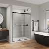 Duel Alto 56-59 X 78 in. 8mm Bypass Shower Door for Alcove Installation with GlassShield(R) glass in Matte Black