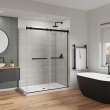 Duel Alto 56-59 X 78 in. 8mm Bypass Shower Door for Alcove Installation with GlassShield(R) glass in Matte Black