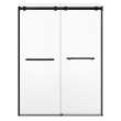 Duel Alto 56-59 X 78 in. 8mm Bypass Shower Door for Alcove Installation with GlassShield(R) glass in Matte Black